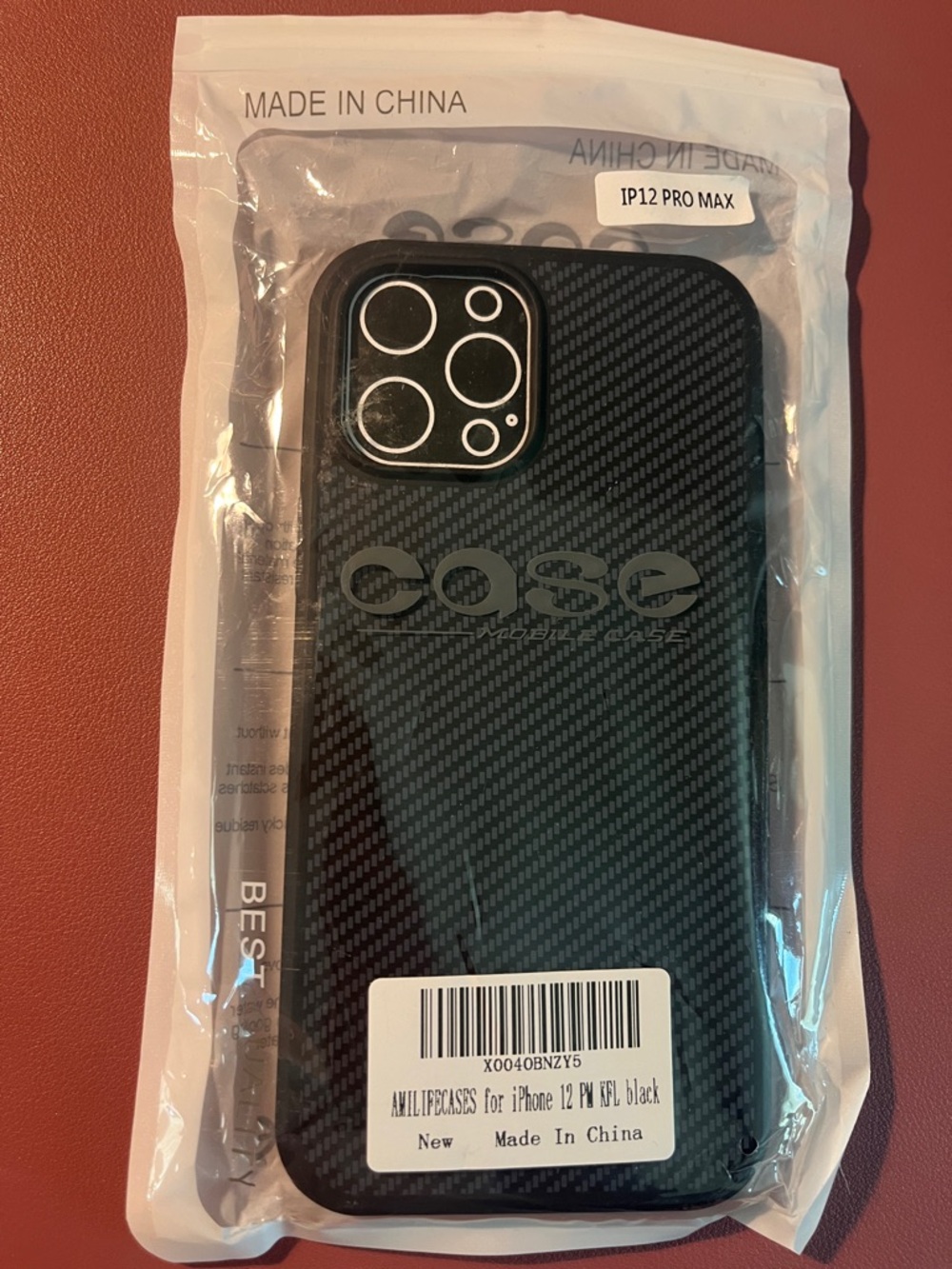 💁‍♀️💁‍♂️UNISEX Black Carbon-Texture iPhone 12 Pro Max Case - Unbranded